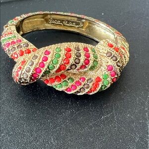 Lilly Pulitzer Gold-Tone Multicolor Crystal Twisted Bracelet